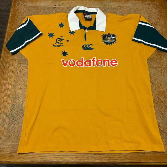 Vintage 2000 - 2001 Canterbury Australian Wallabies Vodafone Rugby Jersey Sz XXL